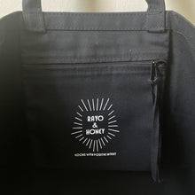 Load image into Gallery viewer, mama raised a revolution tote ~Black with reflective lettering ~ by rayo & honey